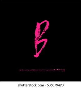 Alphabet & number / handwriting - vector