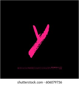 Alphabet & number / handwriting - vector