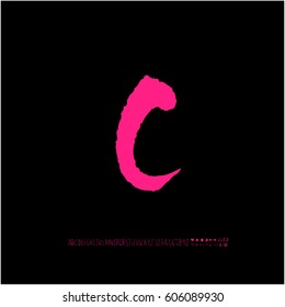 Alphabet & number / handwriting - vector