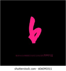 Alphabet & number / handwriting - vector