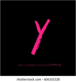 Alphabet & number / handwriting - vector