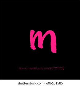 Alphabet & number / handwriting - vector