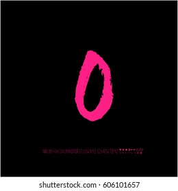 Alphabet & number / handwriting - vector