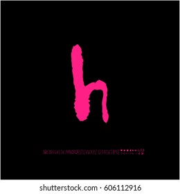 Alphabet & number / handwriting - vector