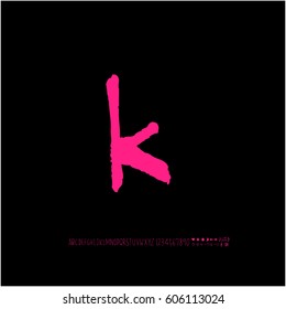 Alphabet & number / handwriting - vector