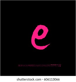 Alphabet & number / handwriting - vector