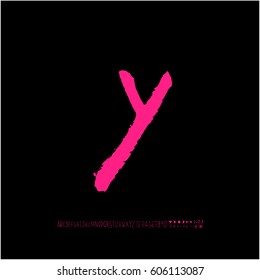 Alphabet & number / handwriting - vector