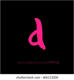 Alphabet & number / handwriting - vector