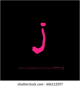 Alphabet & number / handwriting - vector