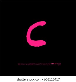 Alphabet & number / handwriting - vector