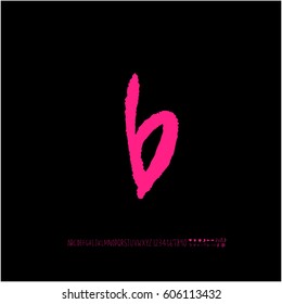 Alphabet & number / handwriting - vector