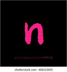 Alphabet & number / handwriting - vector
