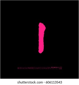 Alphabet & number / handwriting - vector