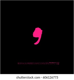 Alphabet & number / handwriting - vector