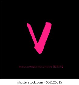 Alphabet & number / handwriting - vector