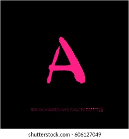 Alphabet & number / handwriting - vector
