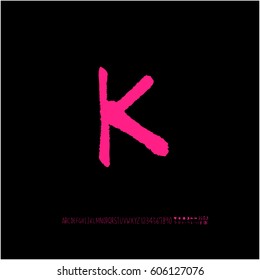 Alphabet & number / handwriting - vector