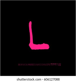 Alphabet & number / handwriting - vector