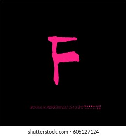 Alphabet & number / handwriting - vector