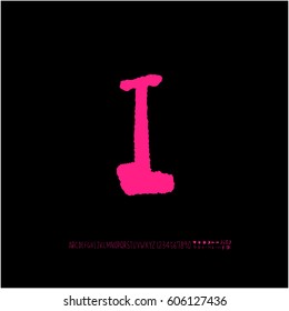 Alphabet & number / handwriting - vector