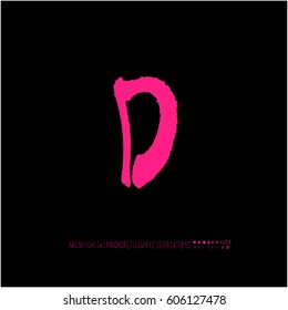 Alphabet & number / handwriting - vector