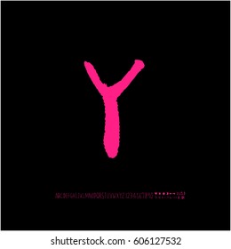 Alphabet & number / handwriting - vector