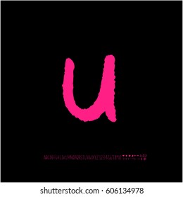 Alphabet & number / handwriting - vector