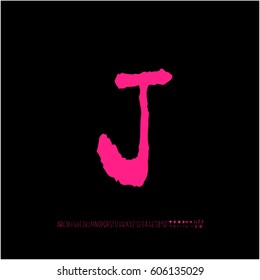 Alphabet & number / handwriting - vector