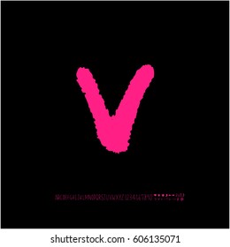 Alphabet & number / handwriting - vector