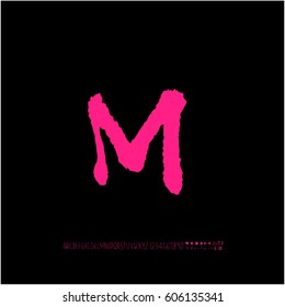 Alphabet & number / handwriting - vector
