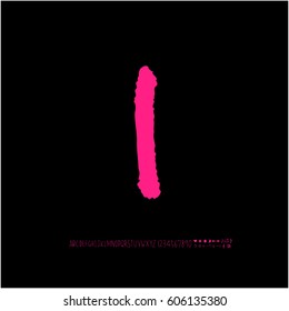 Alphabet & number / handwriting - vector