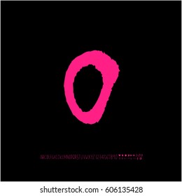 Alphabet & number / handwriting - vector