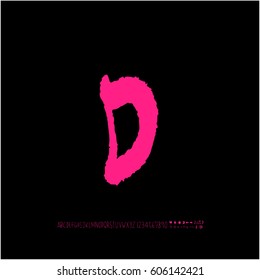 Alphabet & number / handwriting - vector