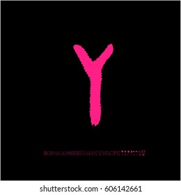 Alphabet & number / handwriting - vector