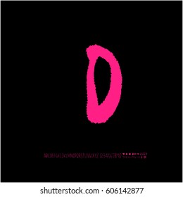 Alphabet & number / handwriting - vector