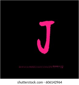 Alphabet & number / handwriting - vector