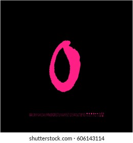 Alphabet & number / handwriting - vector