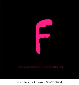 Alphabet & number / handwriting - vector