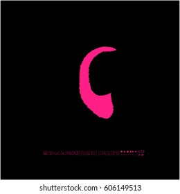Alphabet & number / handwriting - vector