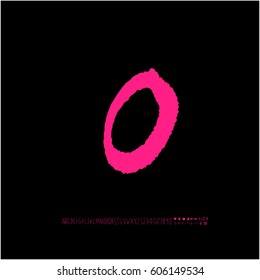 Alphabet & number / handwriting - vector