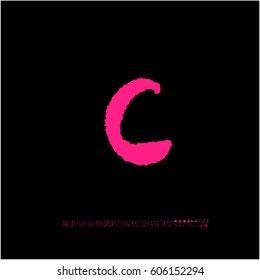Alphabet & number / handwriting - vector