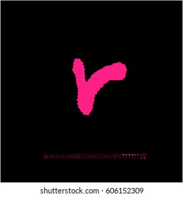 Alphabet & number / handwriting - vector