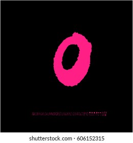 Alphabet & number / handwriting - vector