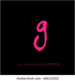 Alphabet & number / handwriting - vector