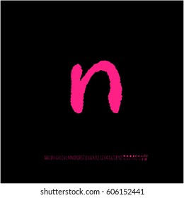 Alphabet & number / handwriting - vector