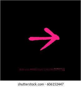 Alphabet & number / handwriting - vector