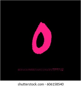 Alphabet & number / handwriting - vector