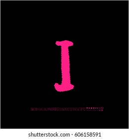 Alphabet & number / handwriting - vector