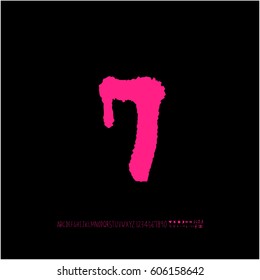 Alphabet & number / handwriting - vector