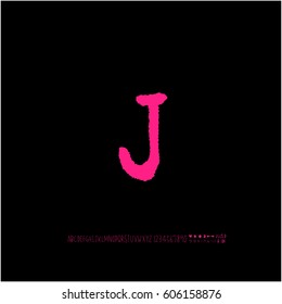 Alphabet & number / handwriting - vector